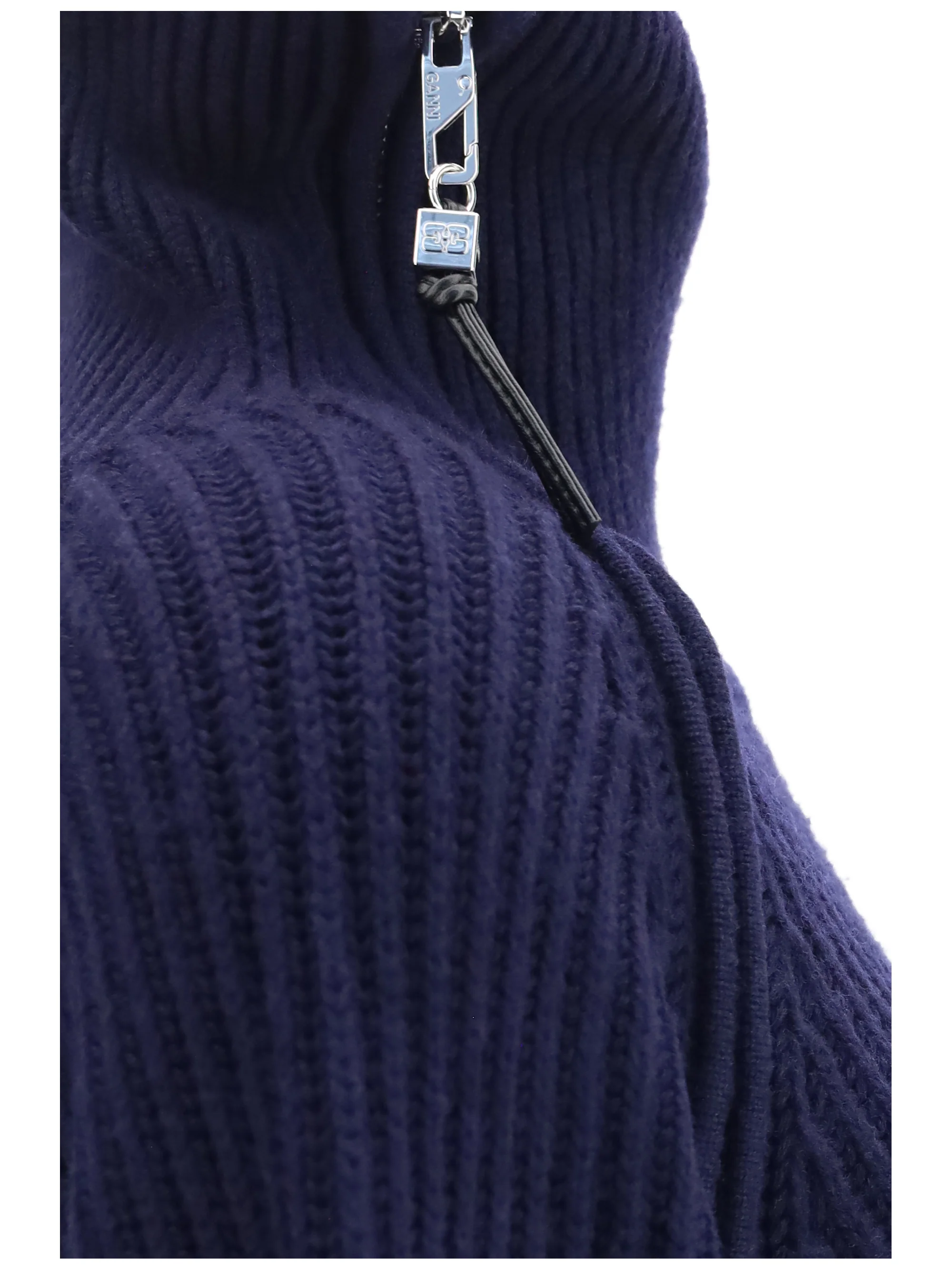 wool zip-neck sweater