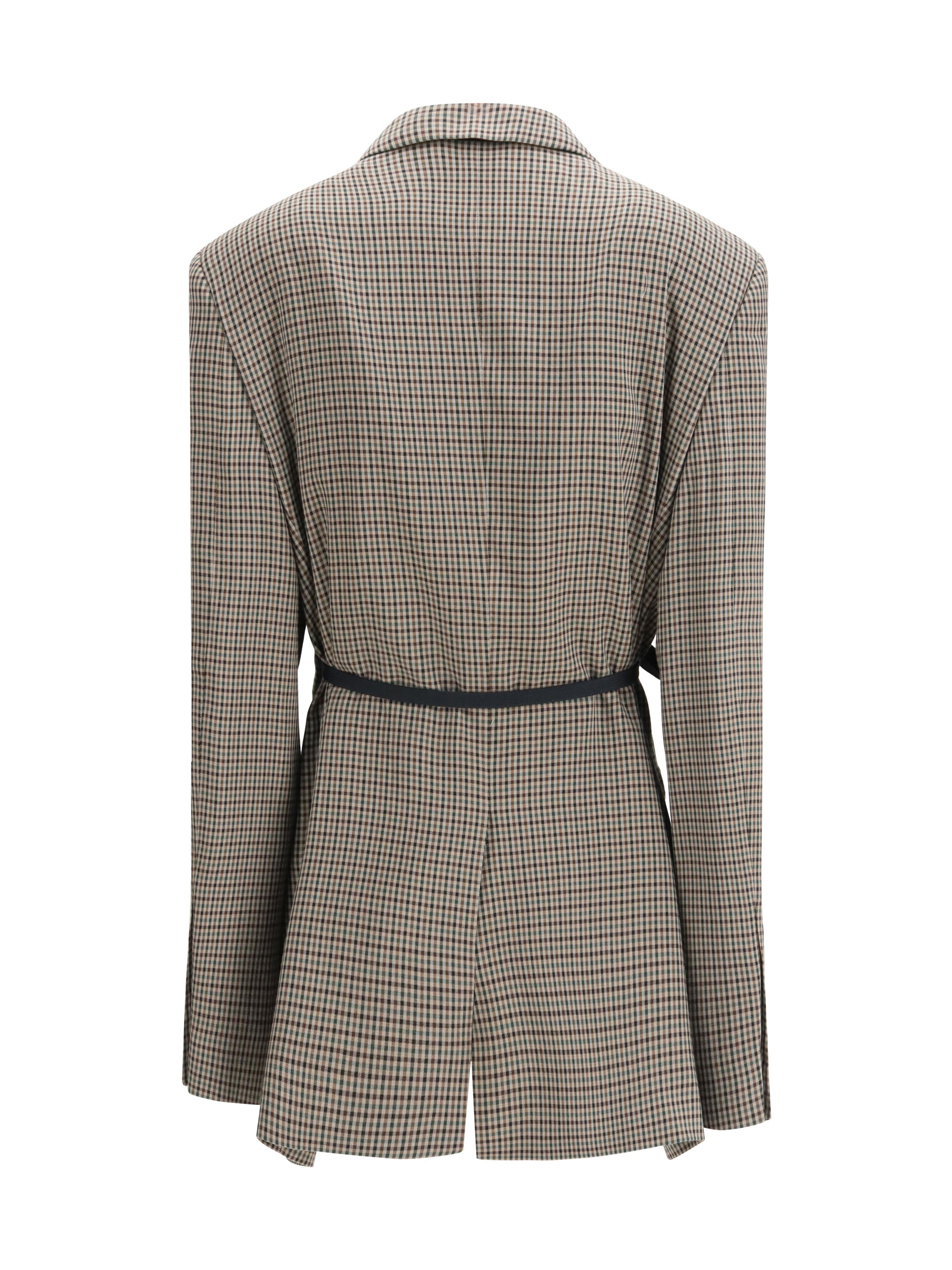 single-breasted vichy jacket