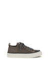 cotton knit and suede sneakers