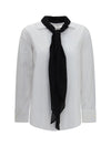 cotton poplin scarf shirt