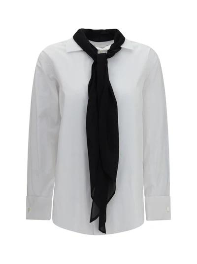 cotton poplin scarf shirt