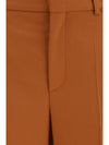 high-waisted flared cotton pants
