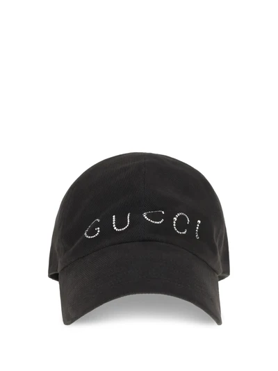 rhinestone logo baseball cap
