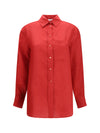 long-sleeved linen shirt