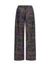 lightweight printed silk twill pants