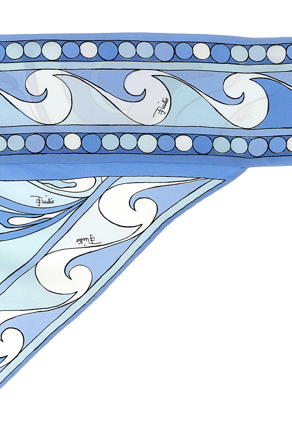 PUCCI OS bandeau in orchidee print silk twill