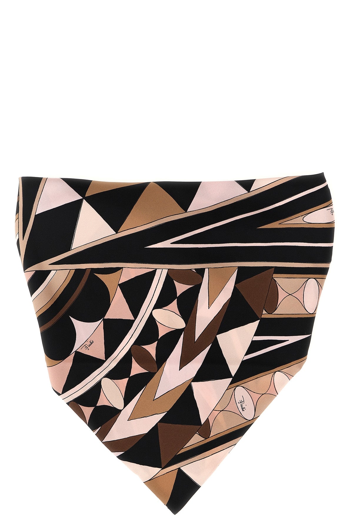PUCCI OS bandana-style triangle hair scarf in silk twill