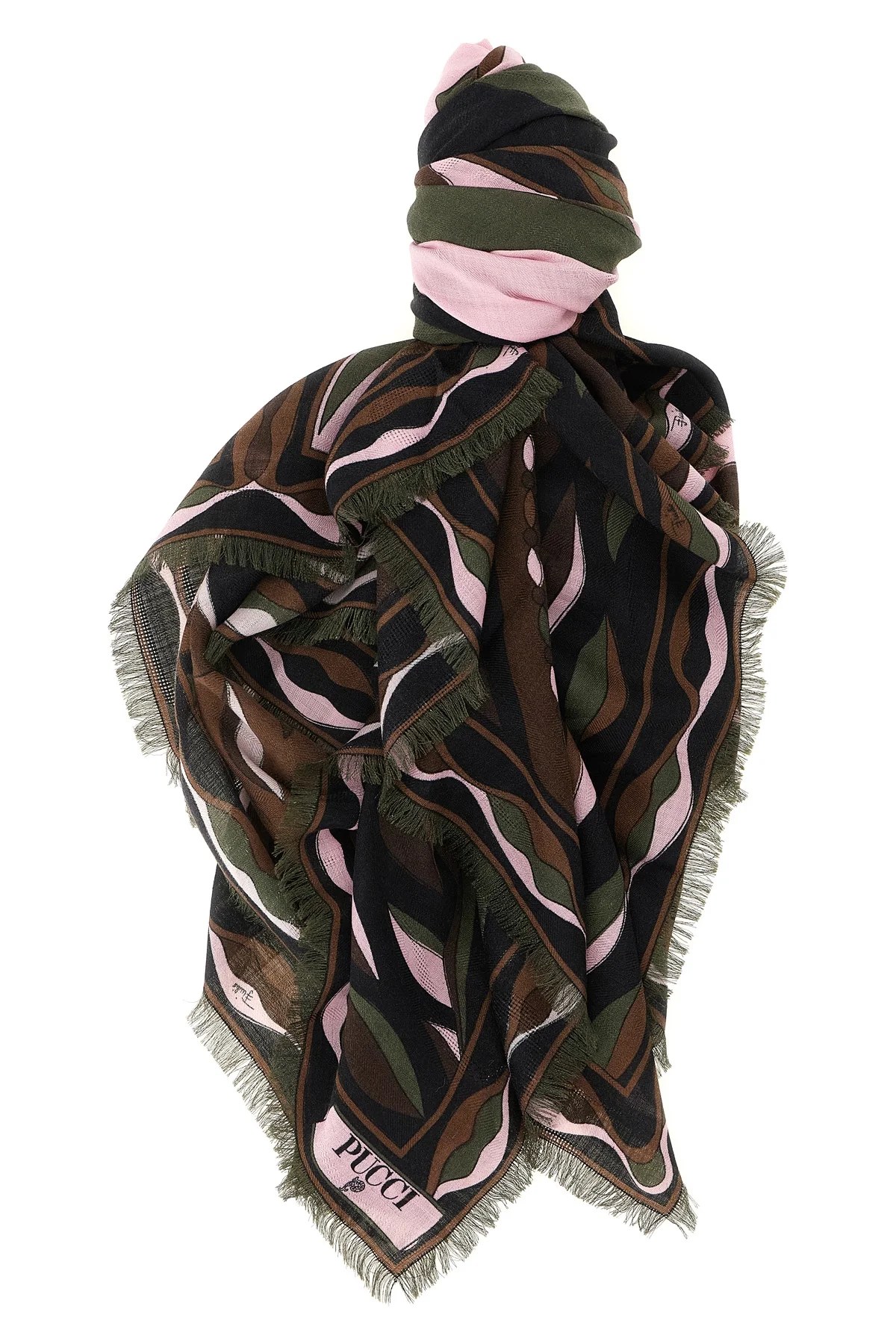 PUCCI OS pucci pashmina in wool and silk blend stands out for its impalpable texture and