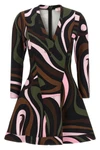 the pucci mini dress defines a structured silhouette through impeccable sartoria