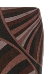 the pucci midi skirt defines a tight silhouette through a sophisticated processi