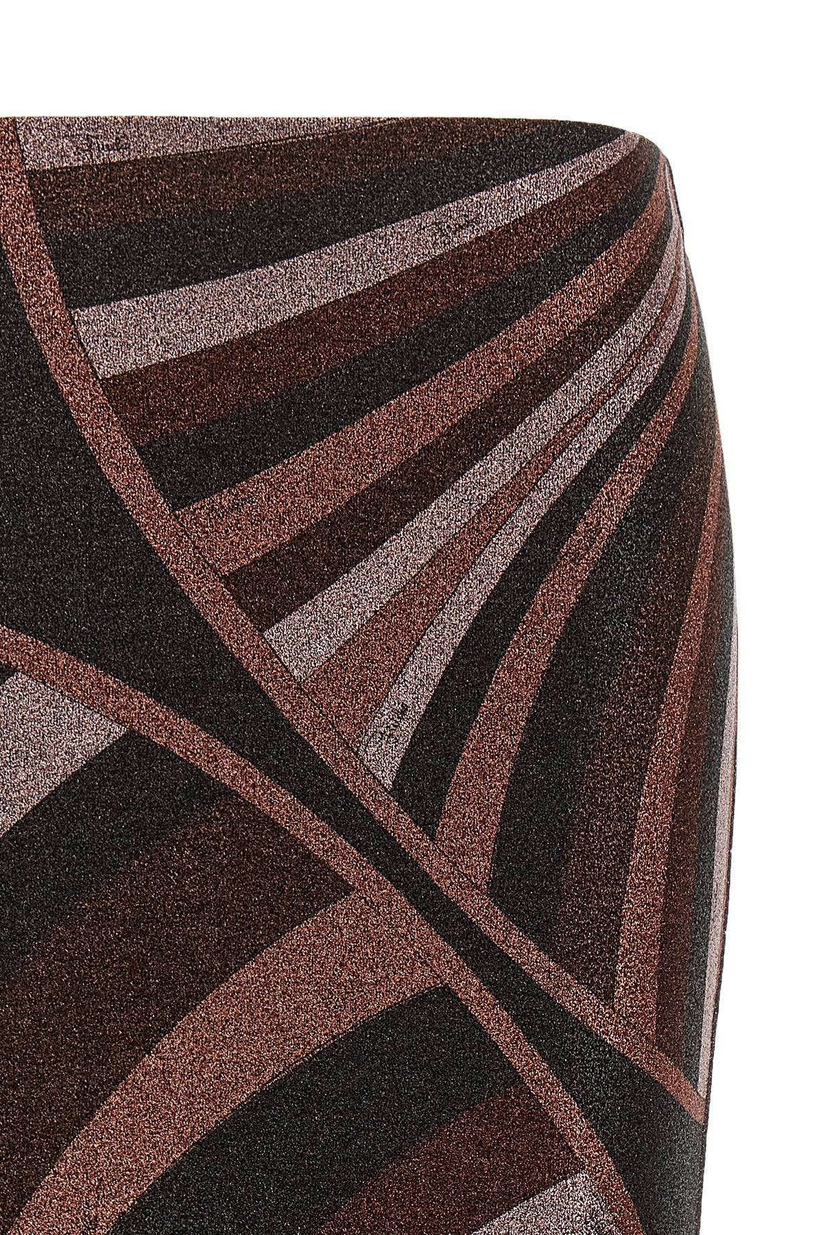 the pucci midi skirt defines a tight silhouette through a sophisticated processi