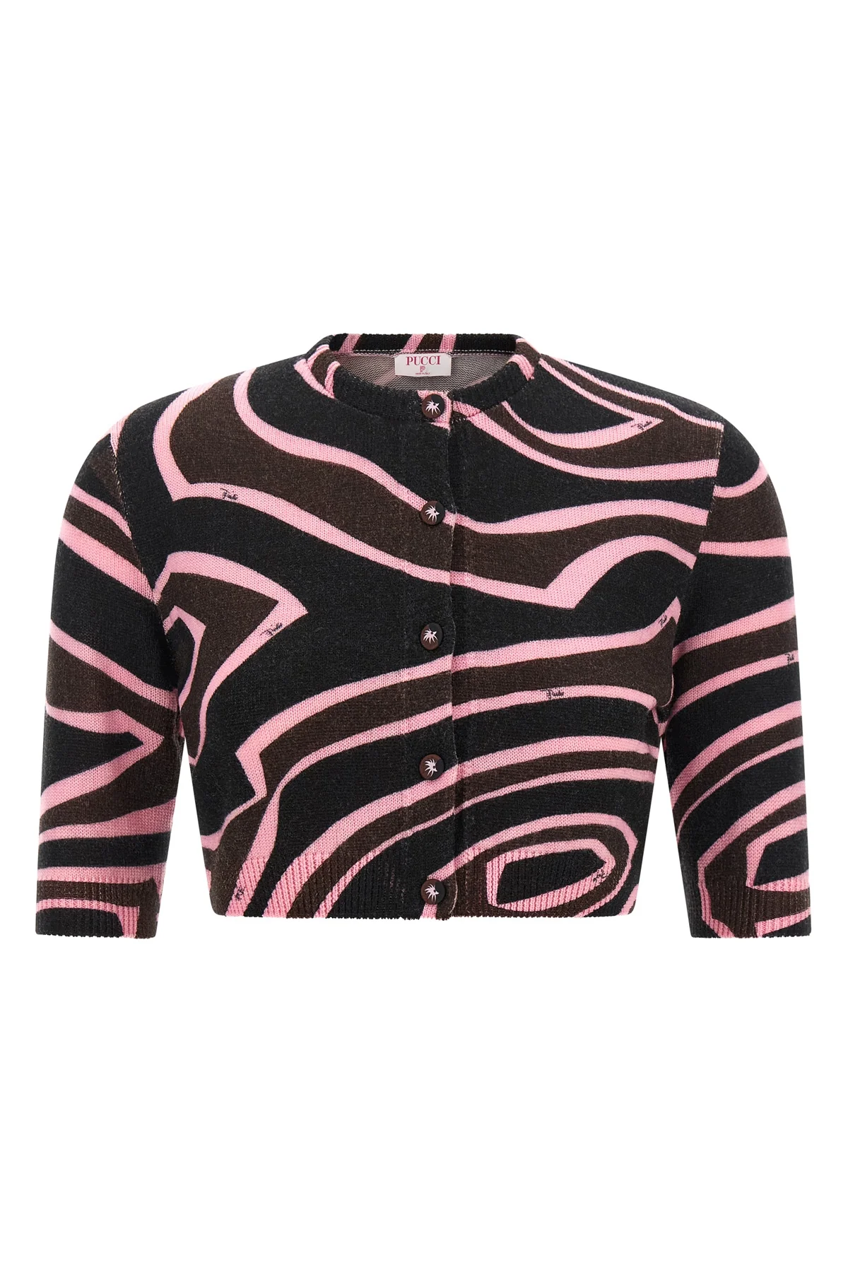 PUCCI L the pucci wool blend cropped cardigan defines a new concept of tailored knitwear