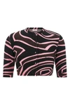 the pucci wool blend cropped cardigan defines a new concept of tailored knitwear