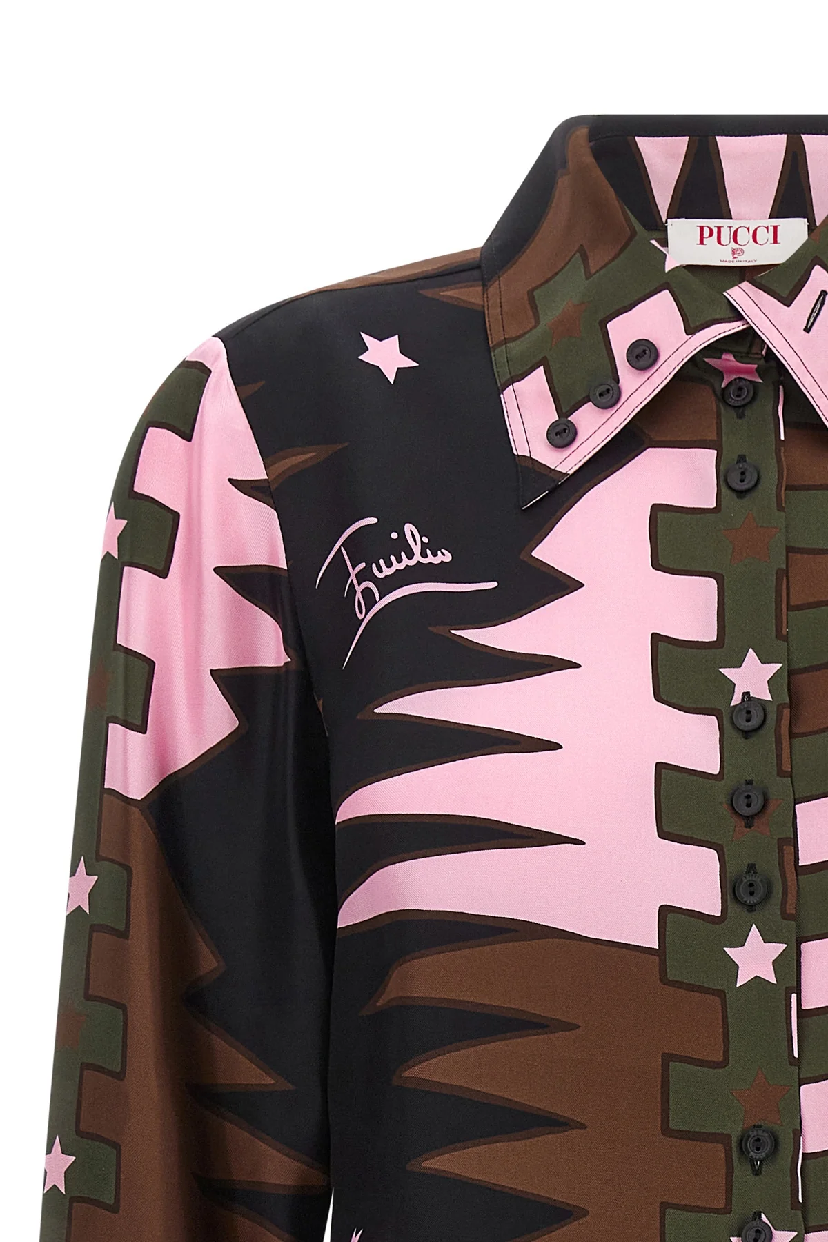 the pucci shirt is made of fine pure silk twill