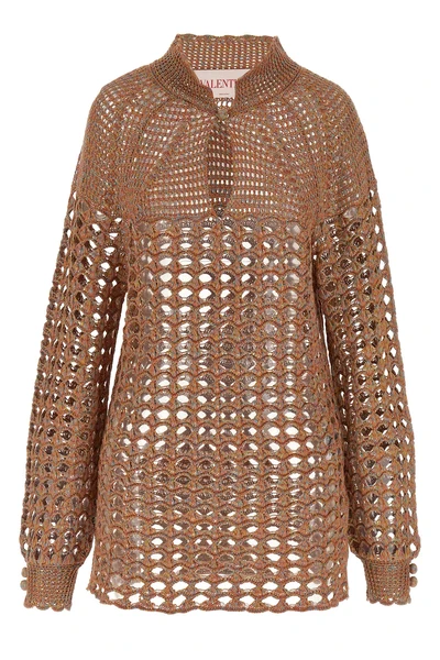 openwork linen blend sweater