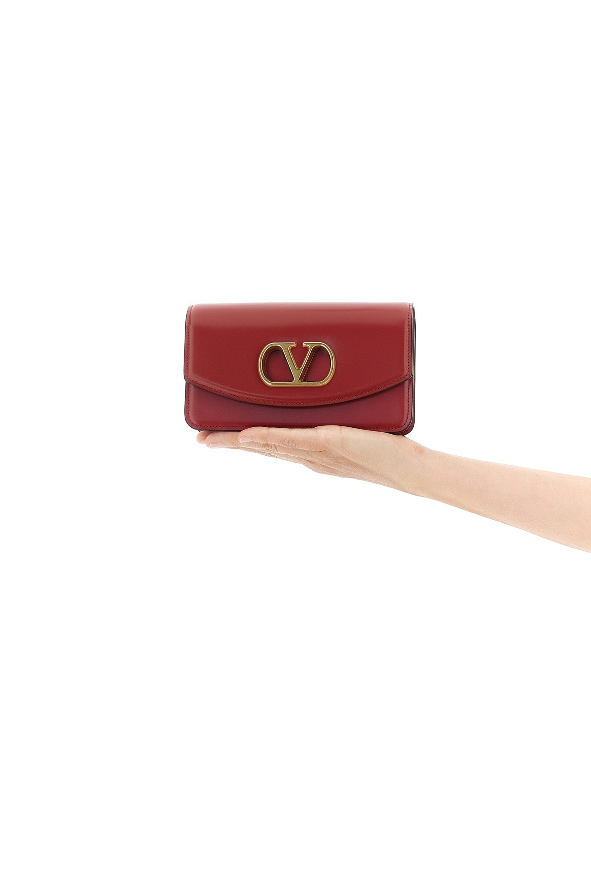 VALENTINO GARAVANI OS vain calf leather clutch