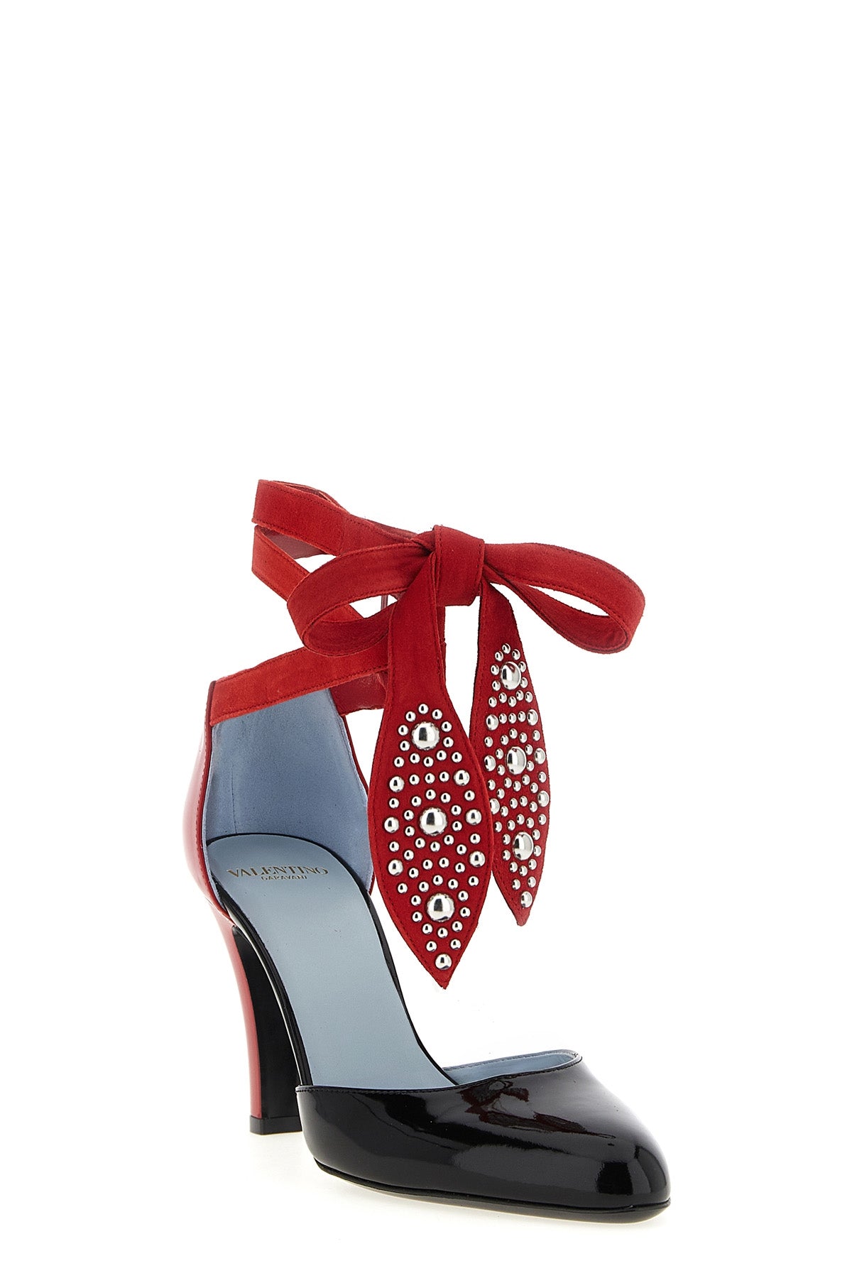 VALENTINO GARAVANI 37 foliefoliage pumps in two-tone abrasive calf leather