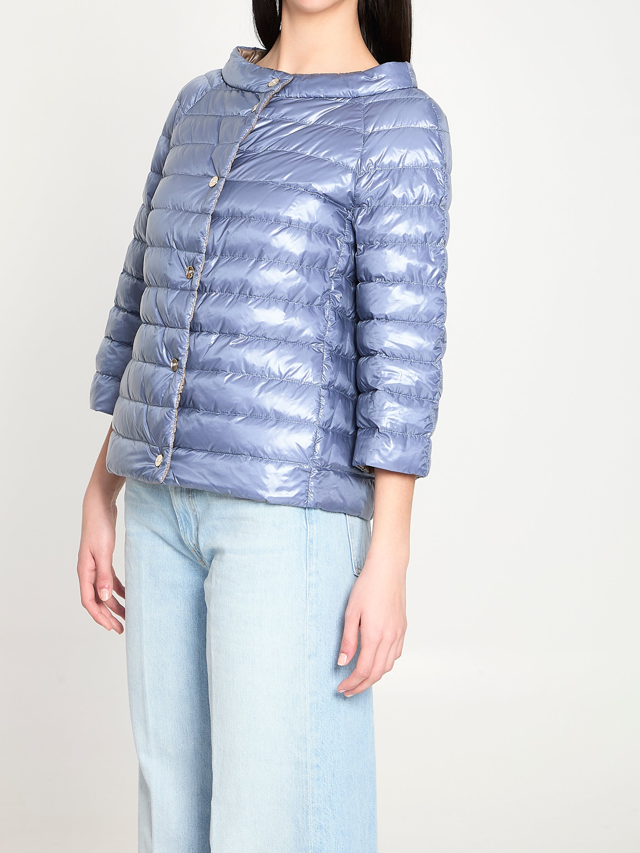 reversible short down jacket