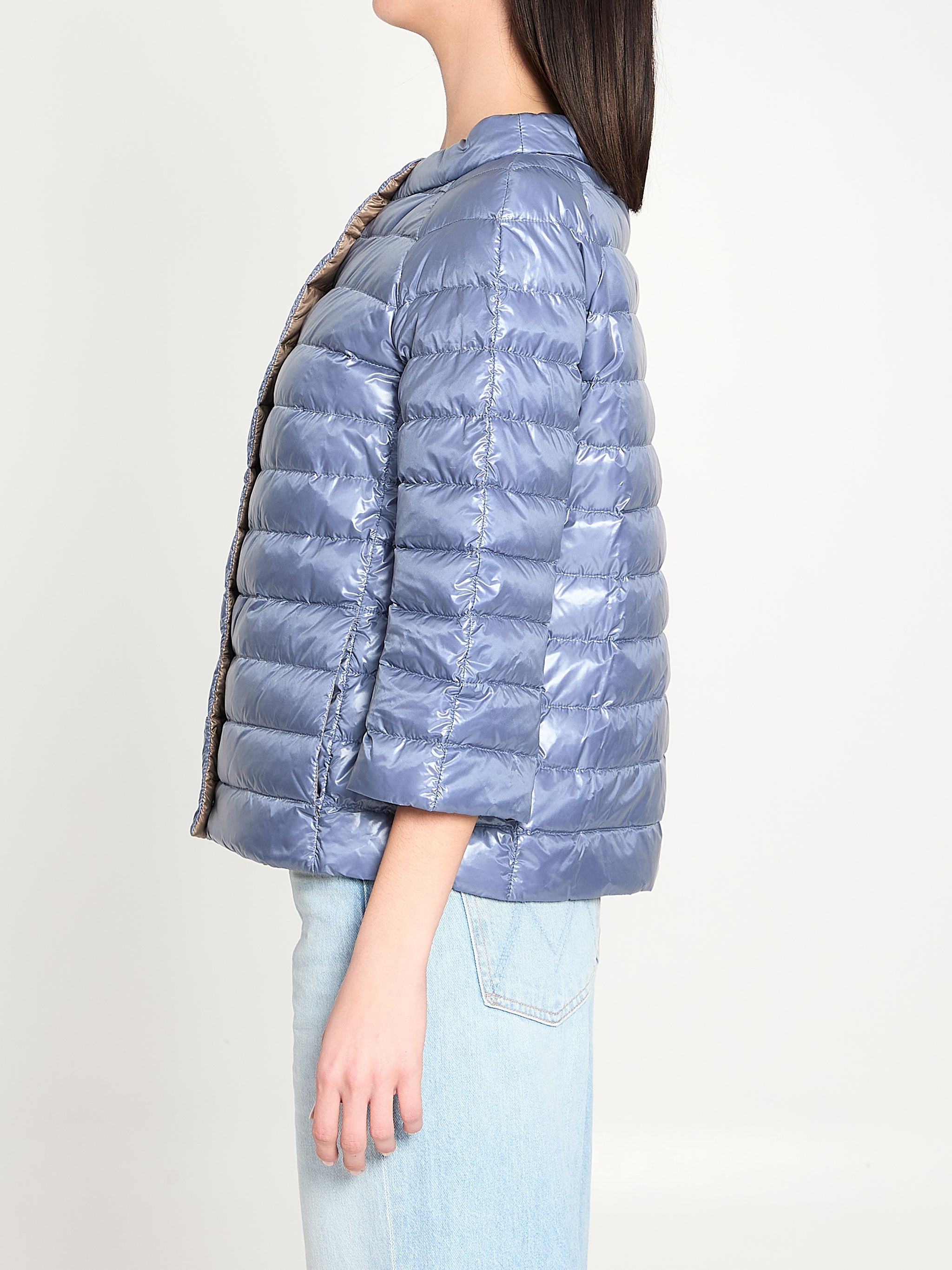 reversible short down jacket