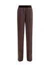 stretch silk satin pants