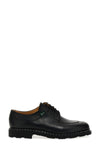 plexiglas leather lace up shoes
