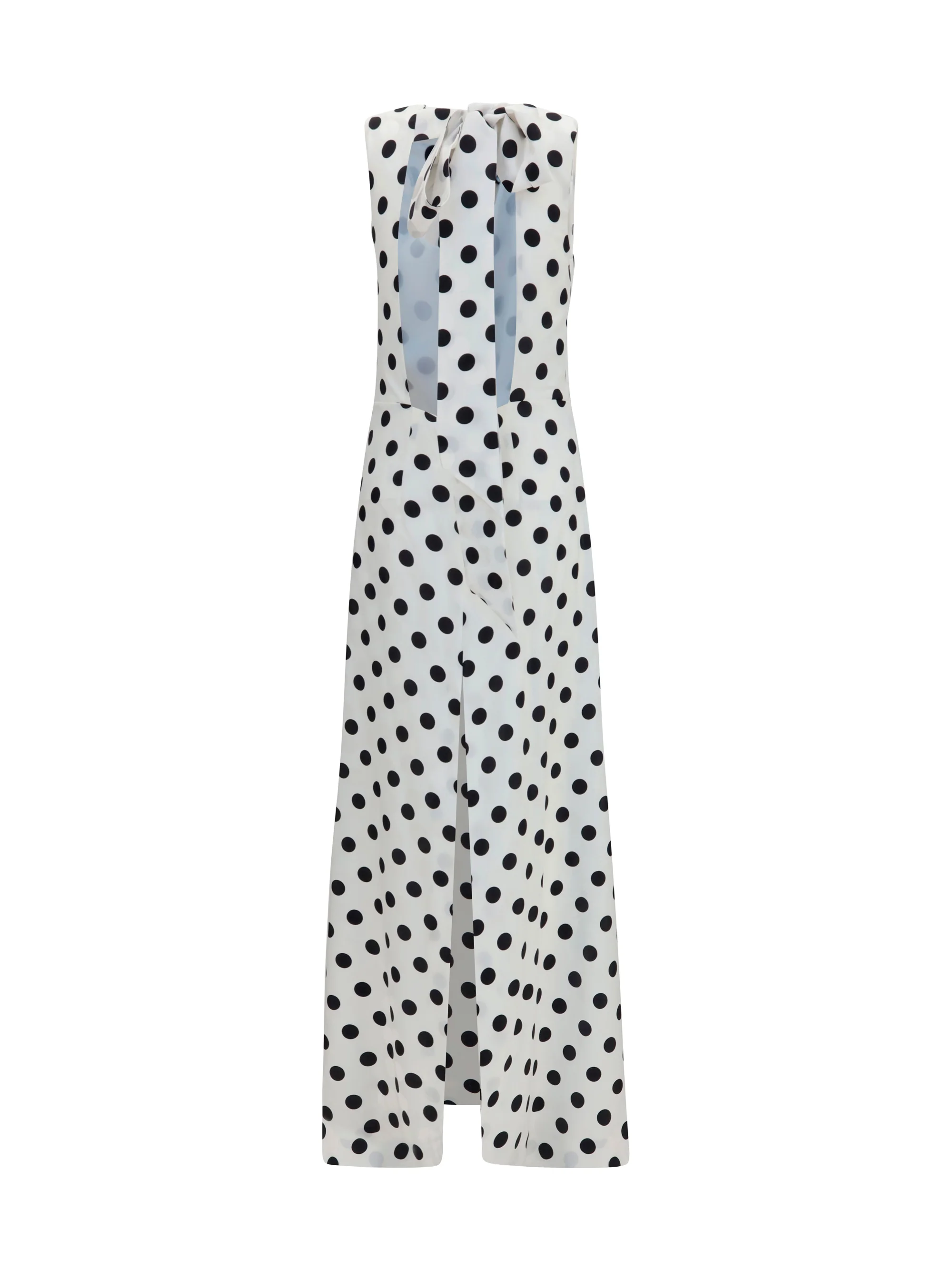 sleeveless maxi dress with back bow