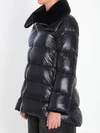 light puffer with collar ecofur