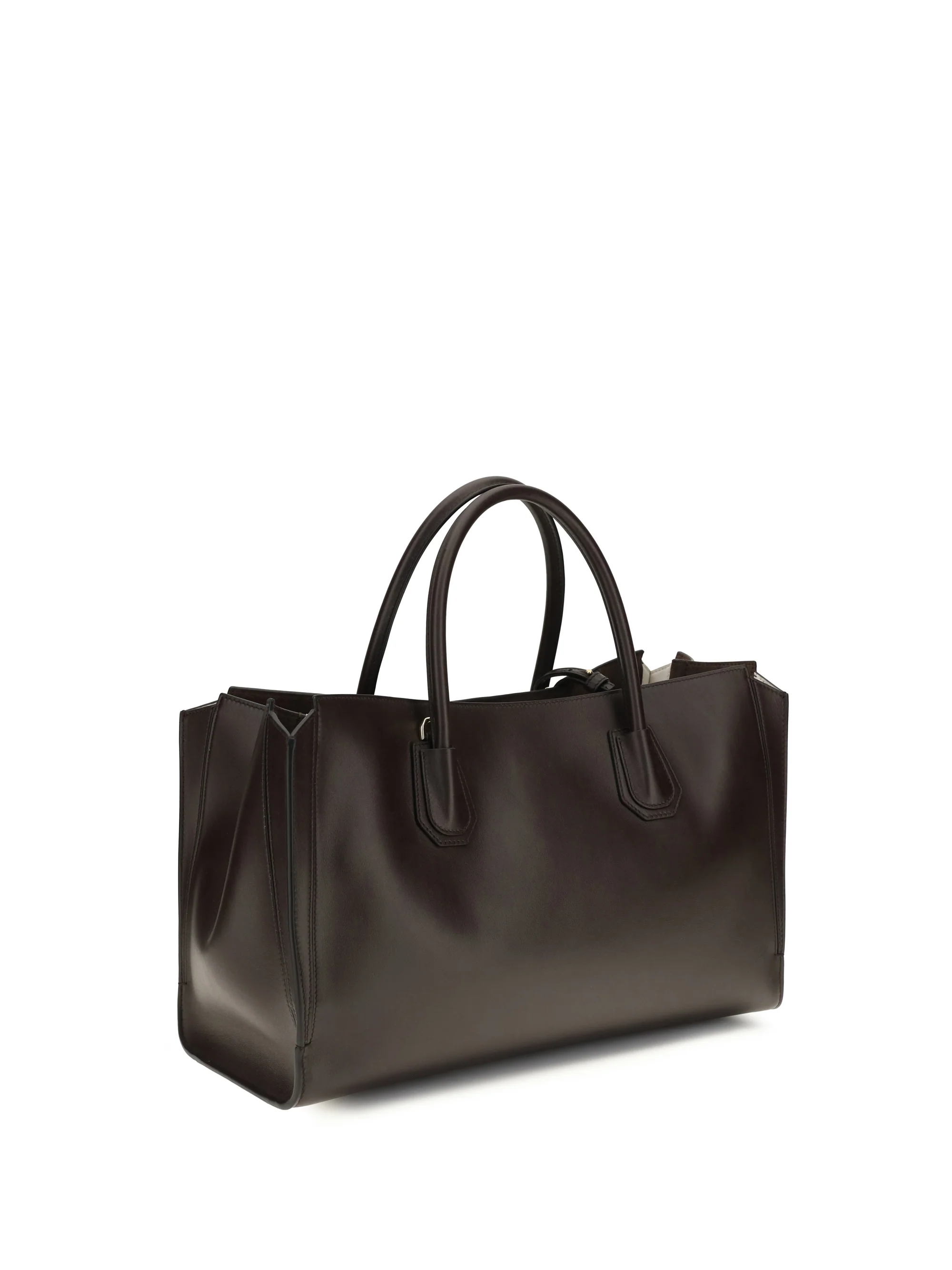 medium antigona catchall glossy grained leather handbag
