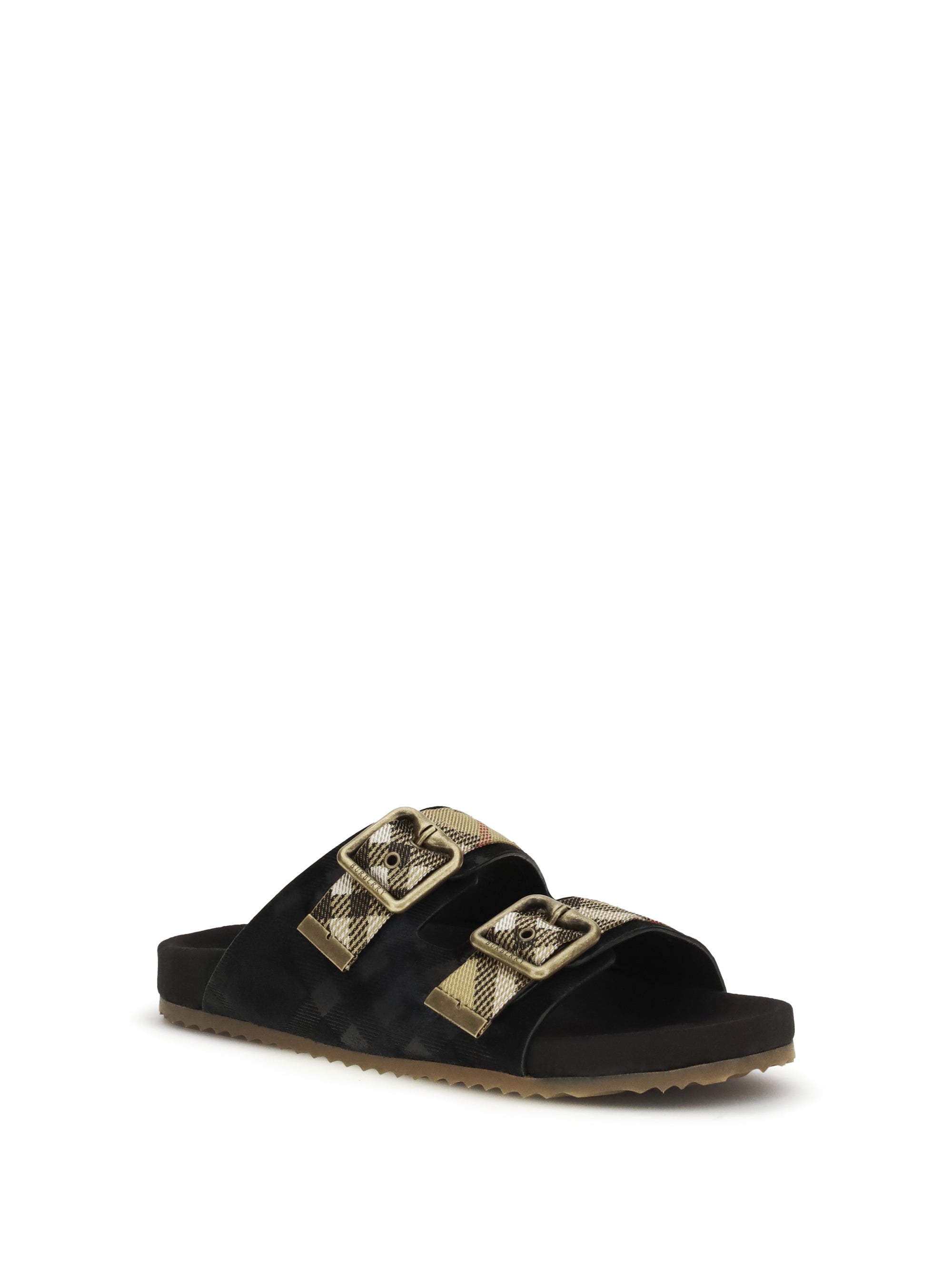 BURBERRY 38 urchin suede check sandals