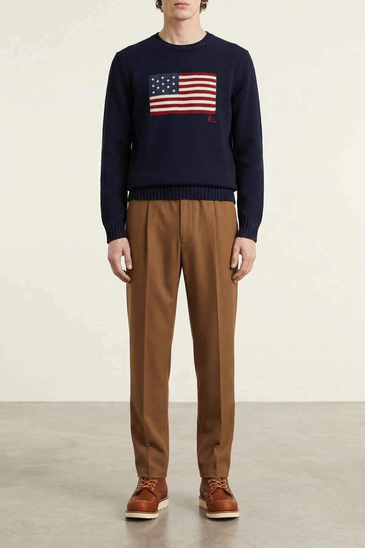 POLO RALPH LAUREN L cotton knit sweater