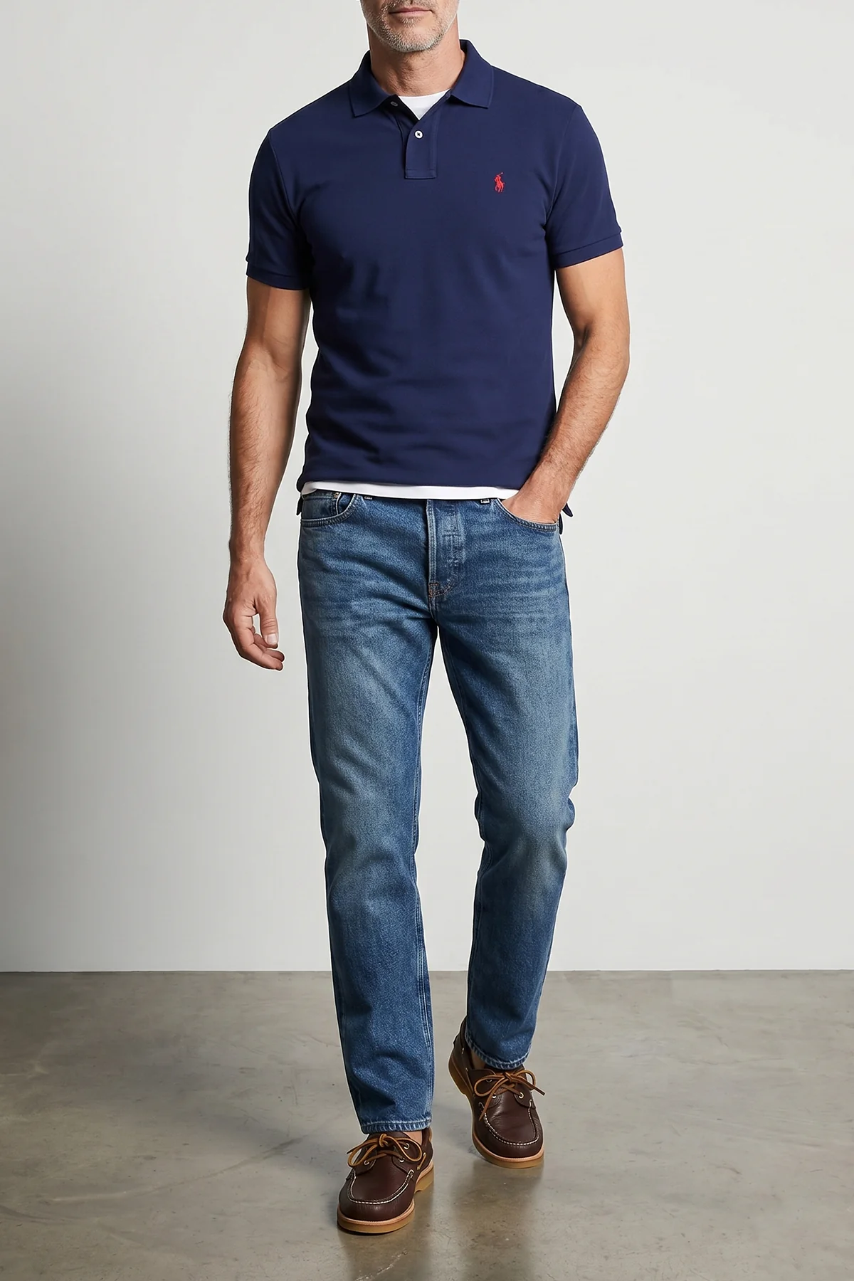 blue cotton slim fit