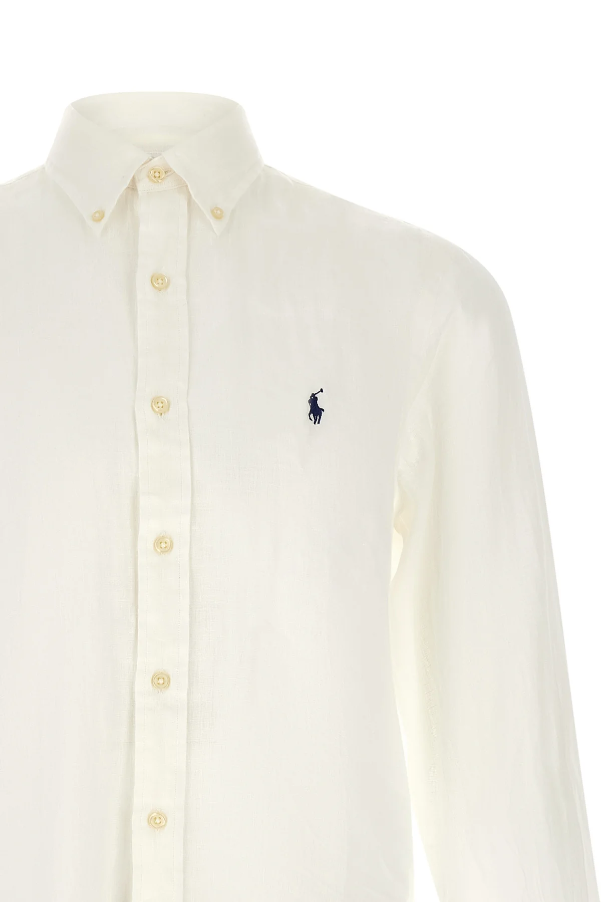 button-down style linen shirt