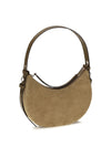 romy suede crescent shoulder bag