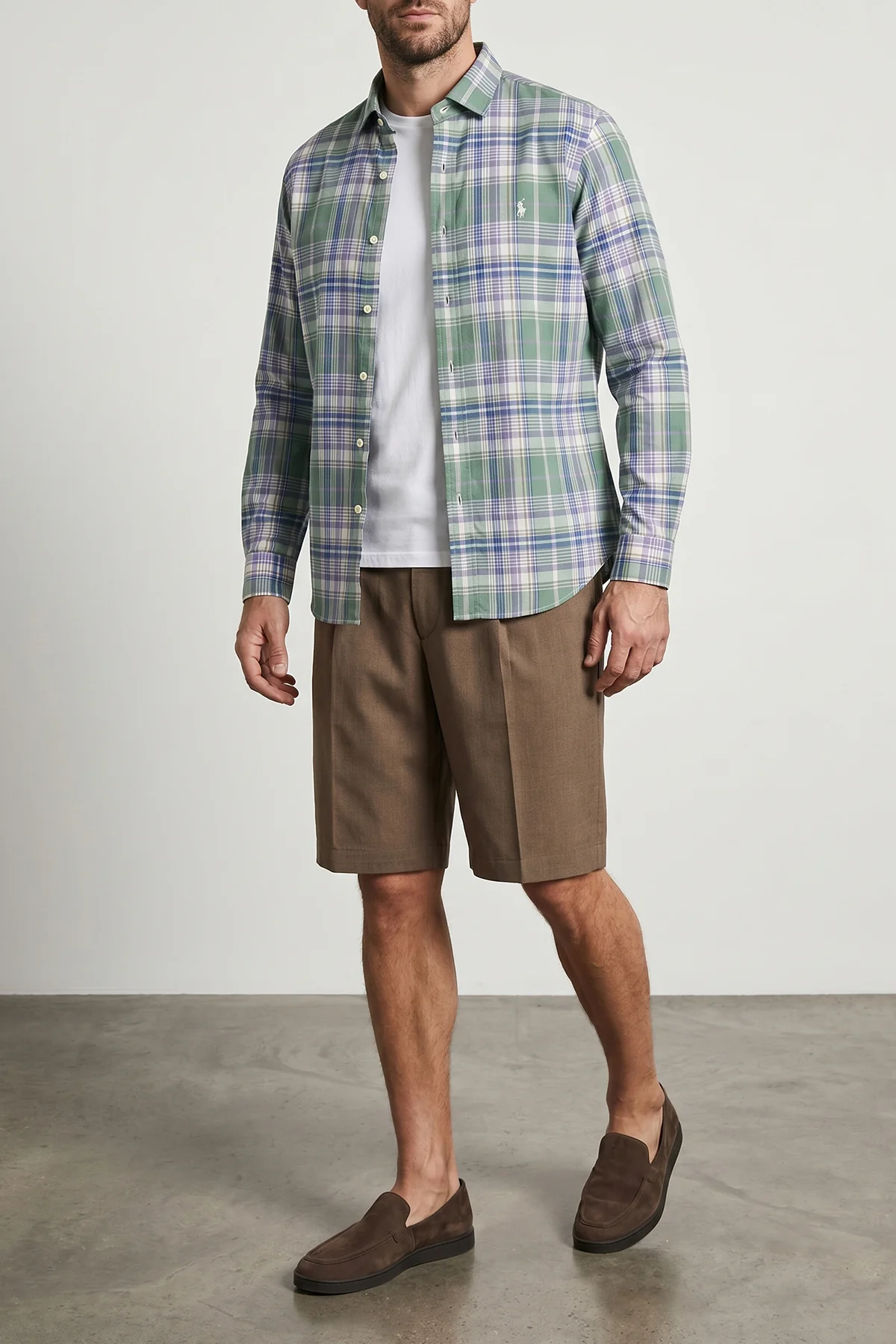POLO RALPH LAUREN L checkered oxford cotton shirt