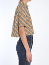 check cropped shirt