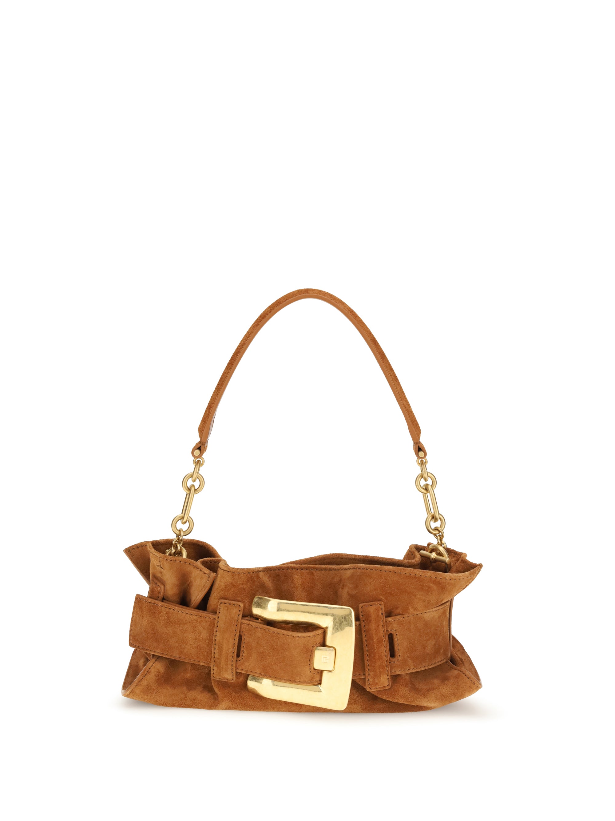 BALMAIN OS anthem mini bag in suede leather