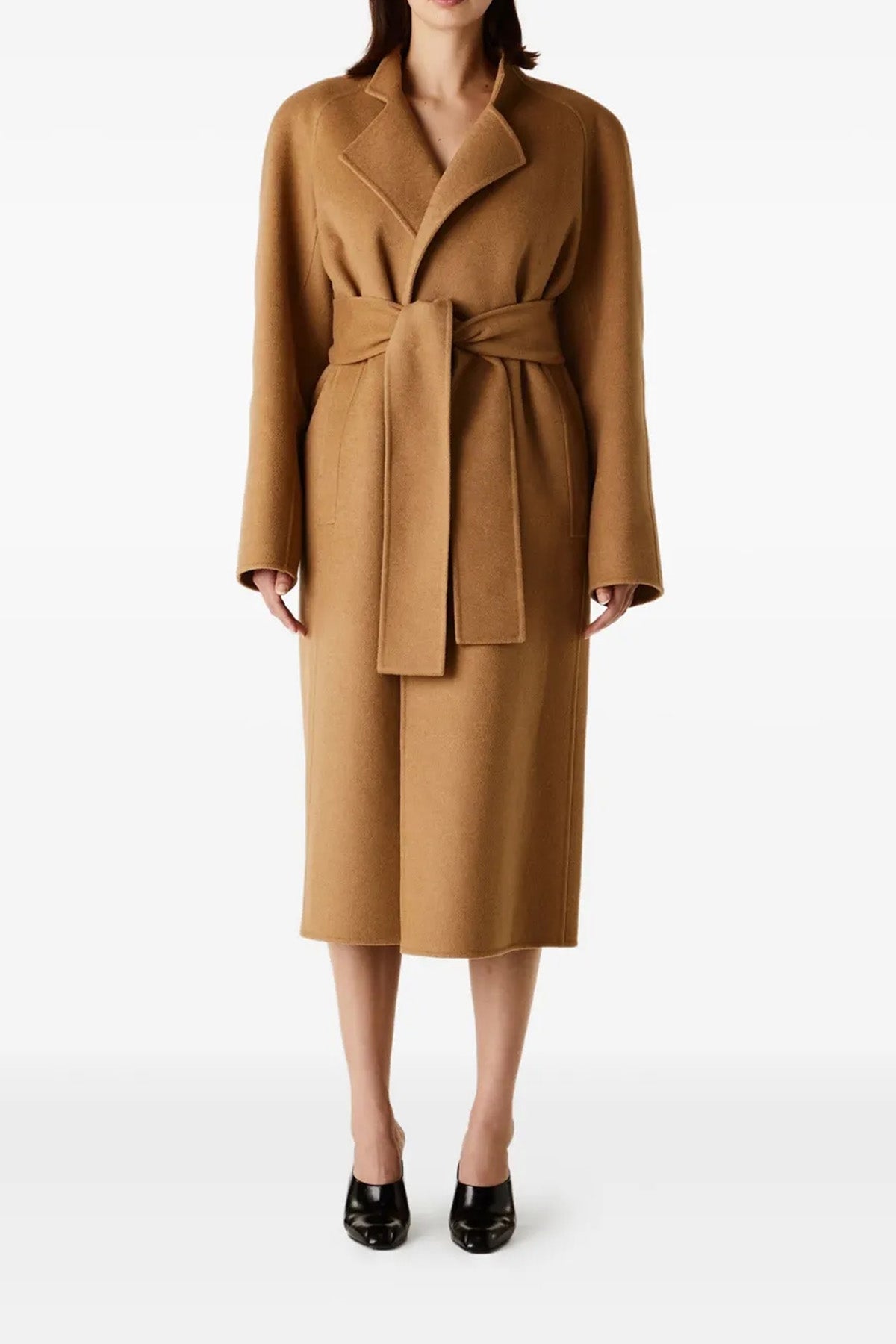 deena double-sided wool coat