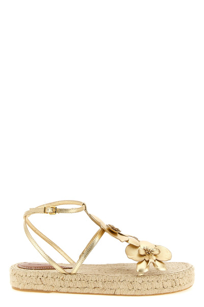 laminated leather sandals