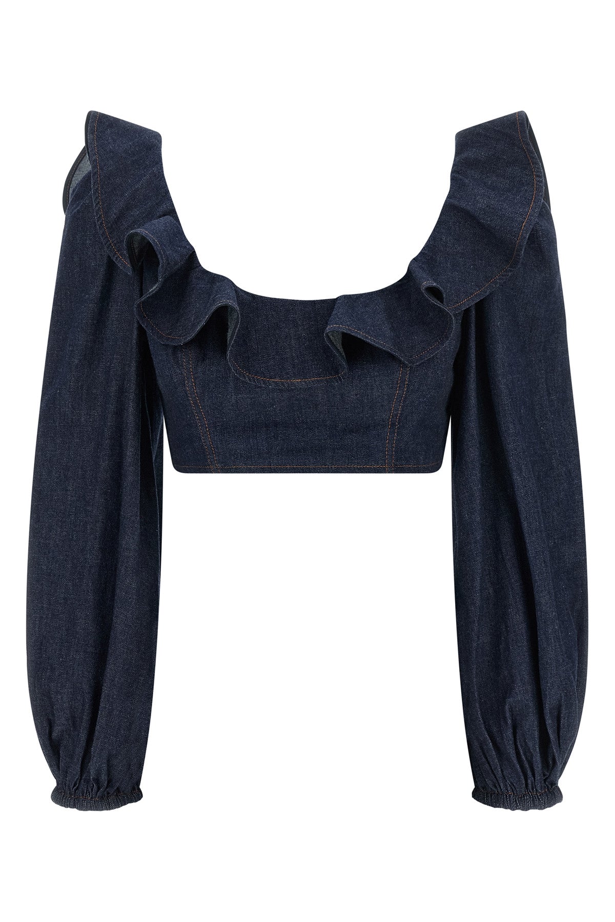 ZIMMERMANN 0 aster cotton denim top