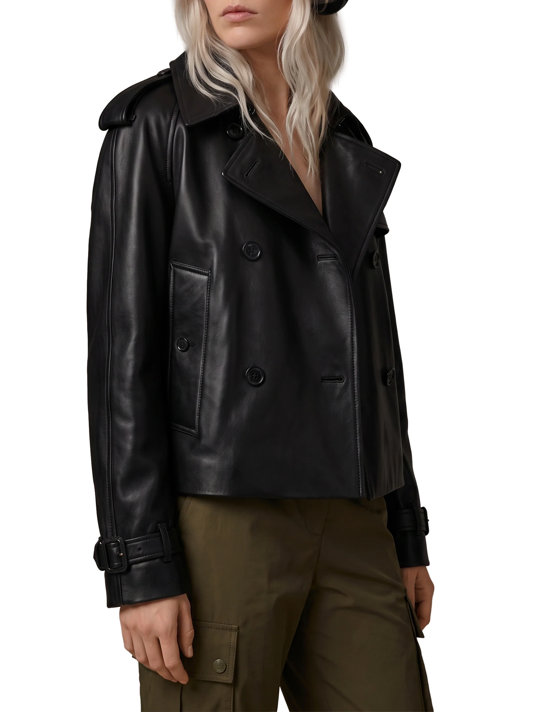BURBERRY 6 mayfair short trench coat