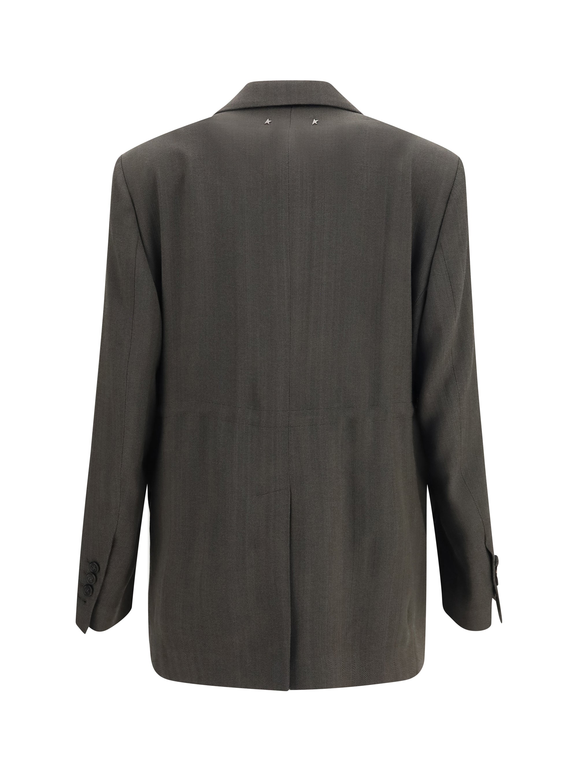 GOLDEN GOOSE 38 double-breasted blazer with drawstring