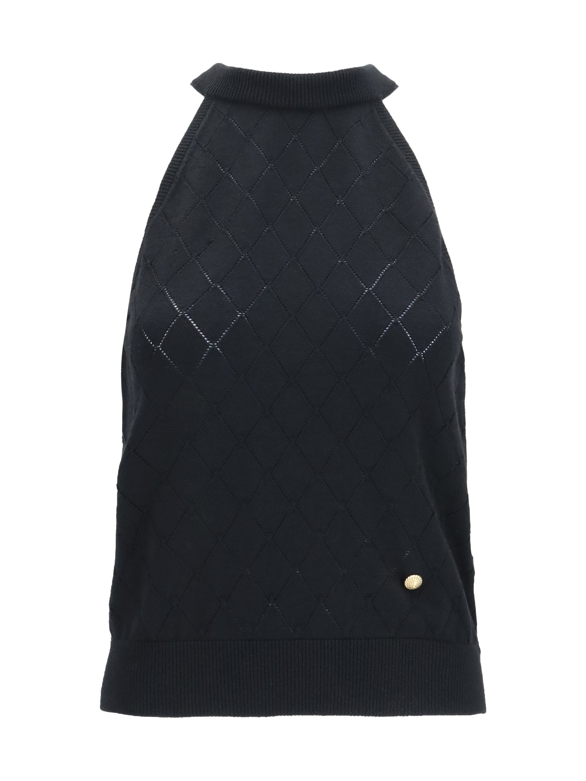 BALMAIN 36 sleeveless wool crewneck top