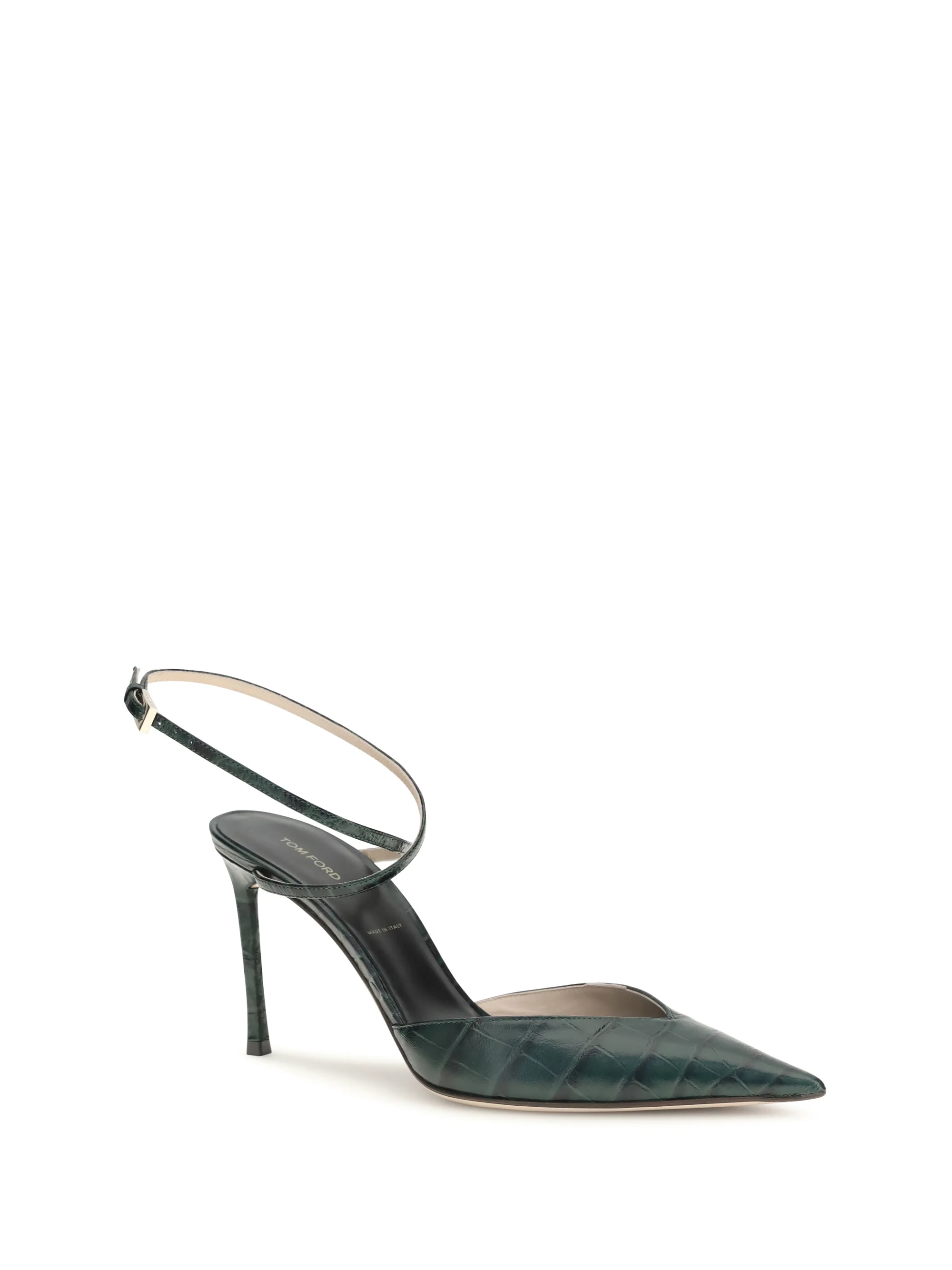 TOM FORD 37 crocodile-print leather pumps
