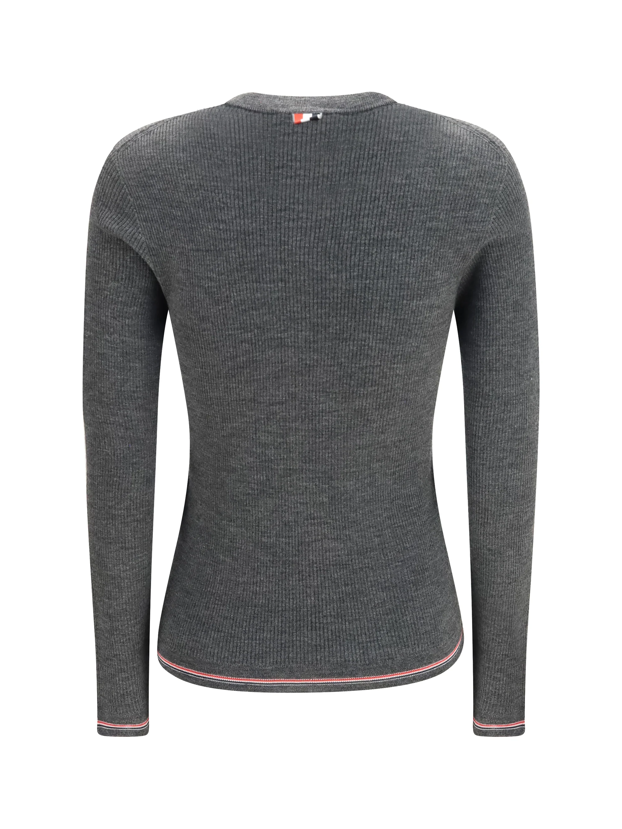 THOM BROWNE 38 ribbed merino wool cardigan