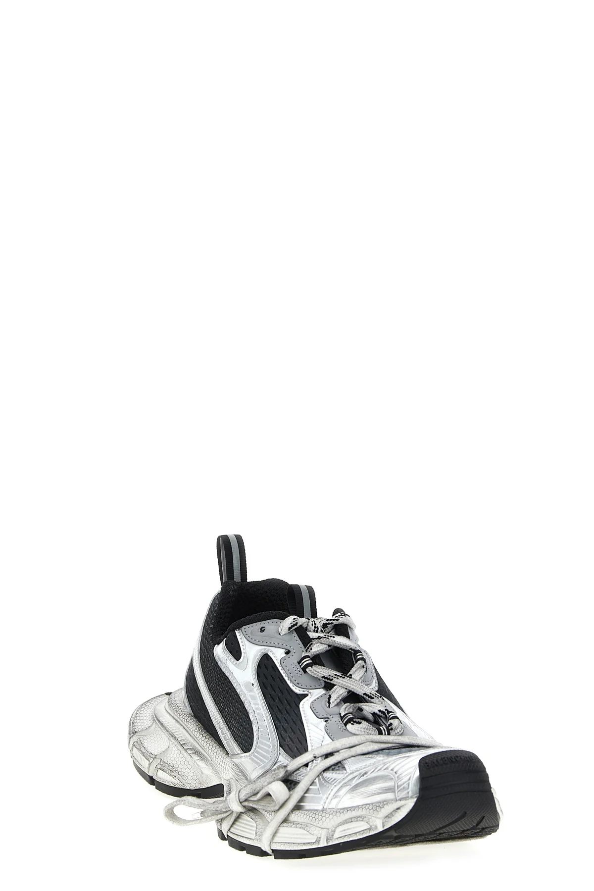 BALENCIAGA 43 3xl used-effect mesh and polyurethane sneakers