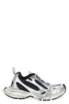 3xl used-effect mesh and polyurethane sneakers