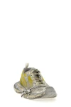 3xl used-effect mesh and polyurethane sneakers