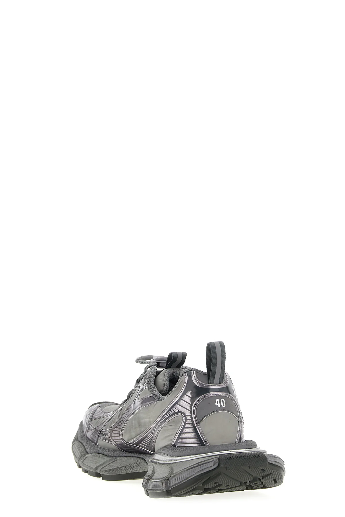 3xl used-effect mesh and polyurethane sneakers