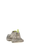 3xl used-effect mesh and polyurethane sneakers
