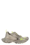 3xl used-effect mesh and polyurethane sneakers